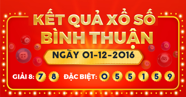 Xổ số Bình Thuận ngày 1 tháng 12