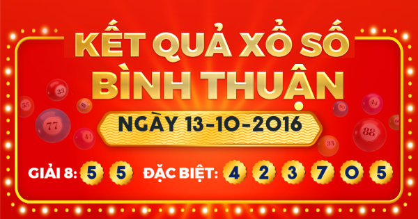 Xổ số Bình Thuận ngày 13 tháng 10