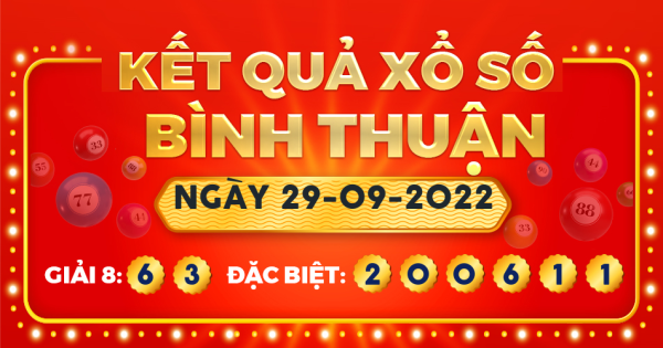 Xổ số Bình Thuận ngày 29 tháng 9